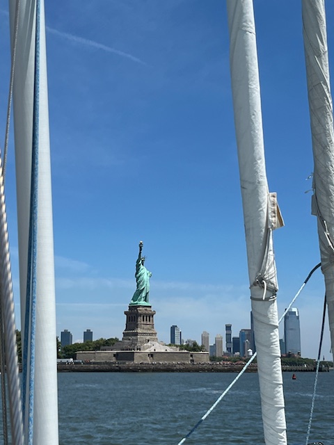 31. New York, ankeren bij het Vrijheidsbeeld
