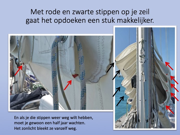 Met-rode-en-zwarte-stippen-op-je-zeil-gaat-het-opdoeken-een-stuk-makkelijker.