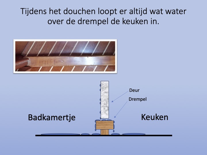 Tijdens-het-douchenloopt-er-altijd-water-over-de-drempel-de-keuken-in